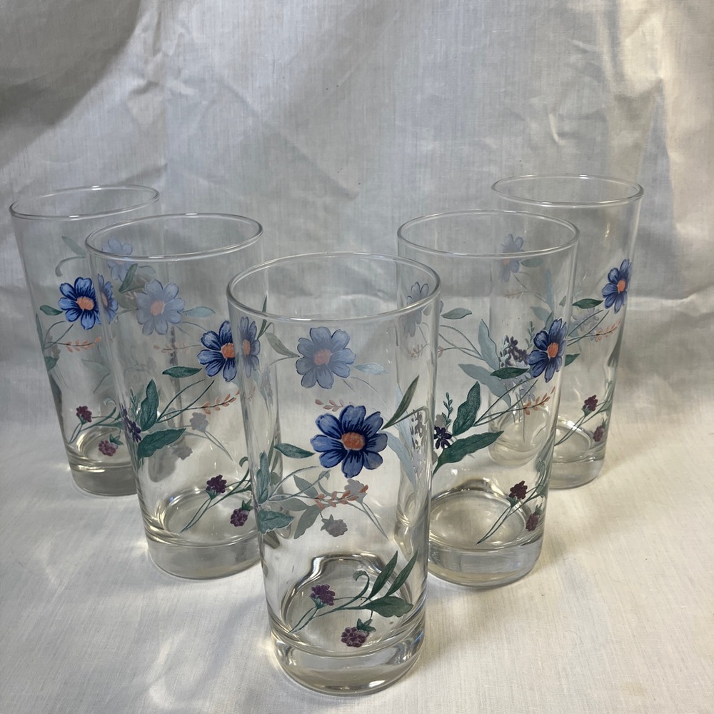 Oneida Dinnerware  Ava Coolers 15oz Beverage Glasses.  Set of 5.